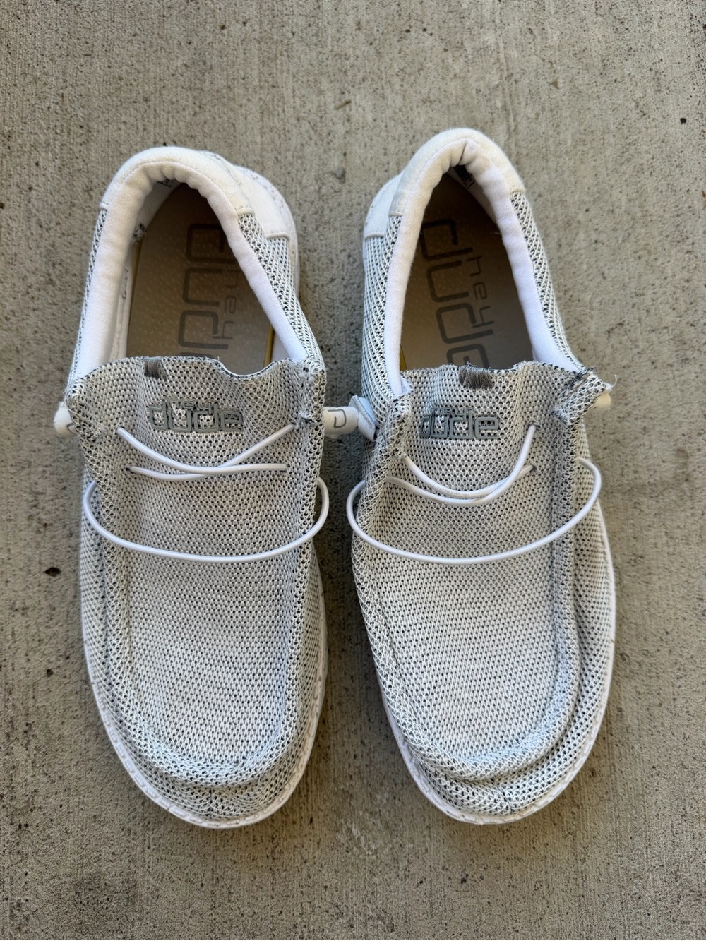 Hey Dude Wally Sox Men's Gray Mesh Slip-On Shoes size 12